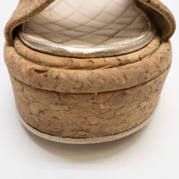 Chanel Cork Platform Sandals. Size 39. - Picture 10 of 15